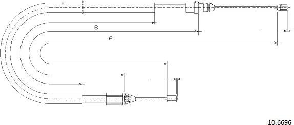 Cabor 10.6696 - Cavo comando, Freno stazionamento autozon.pro