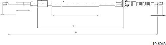 Cabor 10.6043 - Cavo comando, Freno stazionamento autozon.pro