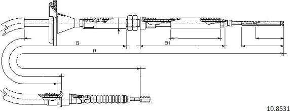 Cabor 10.8531 - Cavo comando, Freno stazionamento autozon.pro