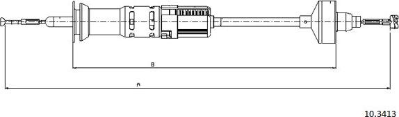 Cabor 10.3413 - Cavo comando, Comando frizione autozon.pro