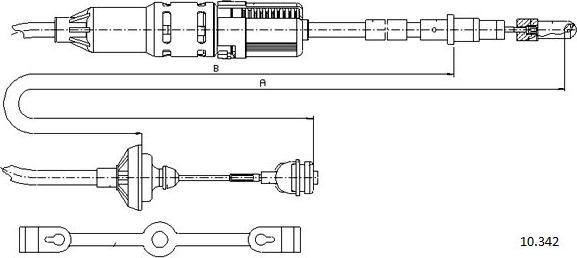 Cabor 10.342 - Cavo comando, Comando frizione autozon.pro