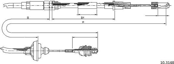 Cabor 10.3148 - Cavo comando, Comando frizione autozon.pro