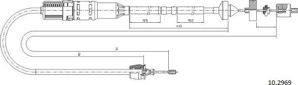 Cabor 10.2969 - Cavo comando, Comando frizione autozon.pro