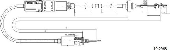 Cabor 10.2968 - Cavo comando, Comando frizione autozon.pro