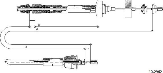 Cabor 10.2962 - Cavo comando, Comando frizione autozon.pro