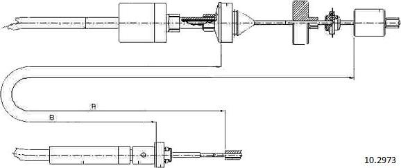 Cabor 10.2973 - Cavo comando, Comando frizione autozon.pro