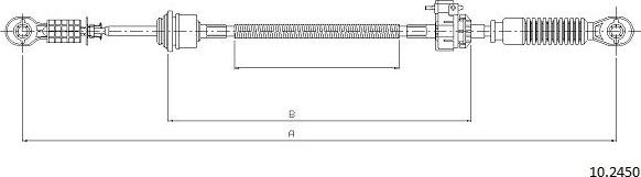 Cabor 10.2450 - Cavo comando, Comando frizione autozon.pro