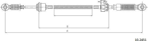 Cabor 10.2451 - Cavo comando, Comando frizione autozon.pro