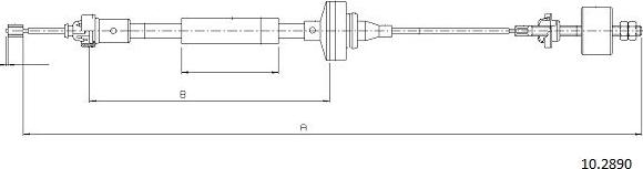 Cabor 10.2890 - Cavo comando, Comando frizione autozon.pro