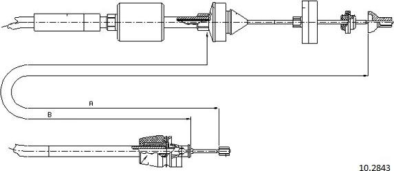 Cabor 10.2843 - Cavo comando, Comando frizione autozon.pro