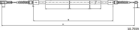 Cabor 10.7559 - Cavo comando, Freno stazionamento autozon.pro