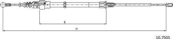 Cabor 10.7505 - Cavo comando, Freno stazionamento autozon.pro