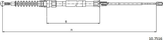 Cabor 10.7516 - Cavo comando, Freno stazionamento autozon.pro