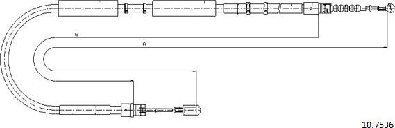 Cabor 10.7536 - Cavo comando, Freno stazionamento autozon.pro