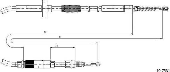 Cabor 10.7531 - Cavo comando, Freno stazionamento autozon.pro