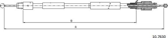 Cabor 10.7630 - Cavo comando, Freno stazionamento autozon.pro