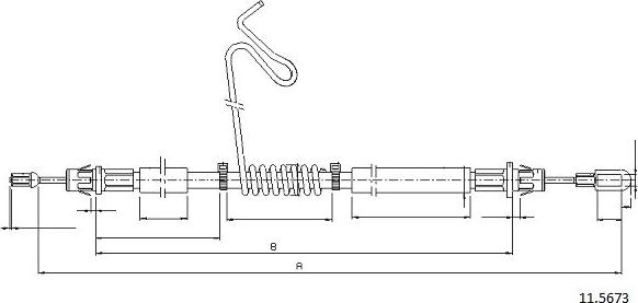 Cabor 11.5673 - Cavo comando, Freno stazionamento autozon.pro