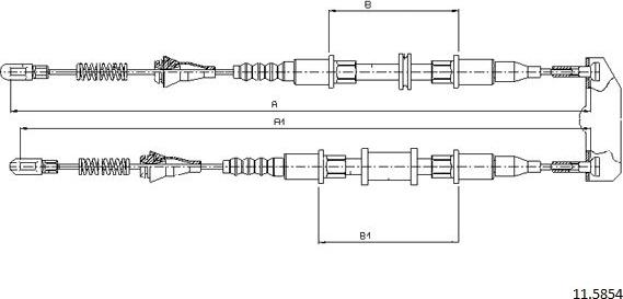 Cabor 11.5854 - Cavo comando, Freno stazionamento autozon.pro