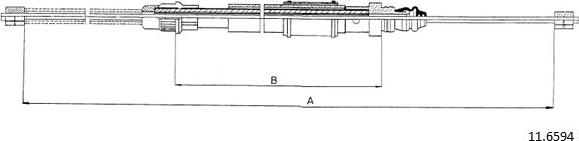 Cabor 11.6594 - Cavo comando, Freno stazionamento autozon.pro