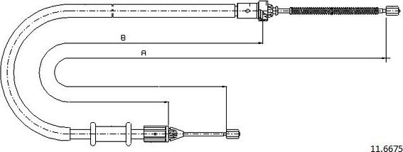 Cabor 11.6675 - Cavo comando, Freno stazionamento autozon.pro