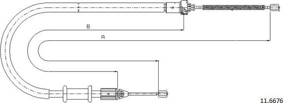 Cabor 11.6676 - Cavo comando, Freno stazionamento autozon.pro