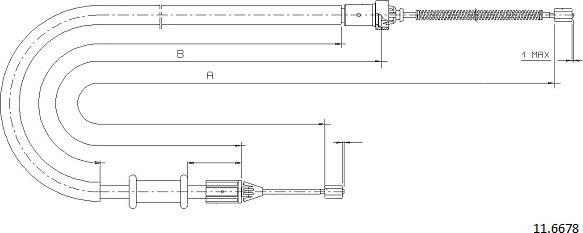 Cabor 11.6678 - Cavo comando, Freno stazionamento autozon.pro