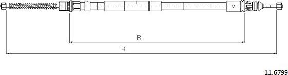Cabor 11.6799 - Cavo comando, Freno stazionamento autozon.pro