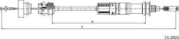 Cabor 11.3921 - Cavo comando, Comando frizione autozon.pro