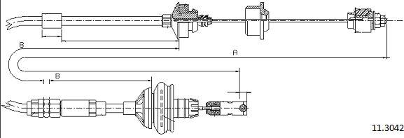 Cabor 11.3042 - Cavo comando, Comando frizione autozon.pro