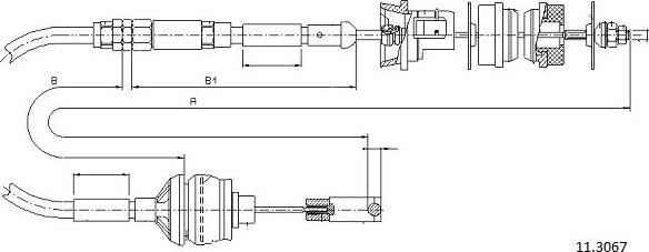Cabor 11.3067 - Cavo comando, Comando frizione autozon.pro