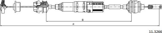Cabor 11.3266 - Cavo comando, Comando frizione autozon.pro