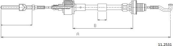 Cabor 11.2531 - Cavo comando, Comando frizione autozon.pro