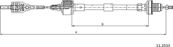 Cabor 11.2533 - Cavo comando, Comando frizione autozon.pro