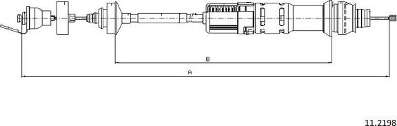 Cabor 11.2198 - Cavo comando, Comando frizione autozon.pro