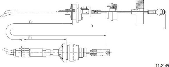 Cabor 11.2149 - Cavo comando, Comando frizione autozon.pro