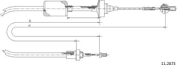 Cabor 11.2873 - Cavo comando, Comando frizione autozon.pro