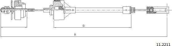Cabor 11.2211 - Cavo comando, Comando frizione autozon.pro