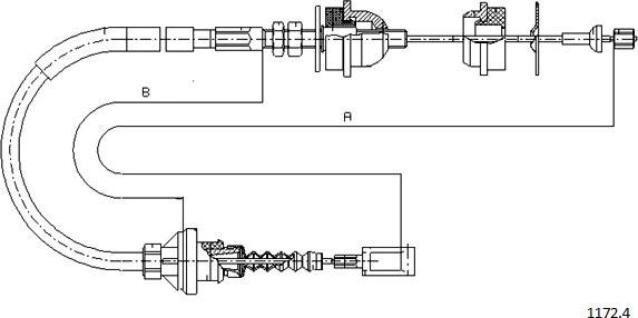 Cabor 1172.4 - Cavo comando, Comando frizione autozon.pro