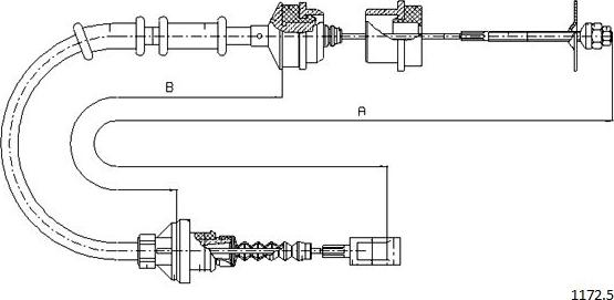 Cabor 1172.5 - Cavo comando, Comando frizione autozon.pro