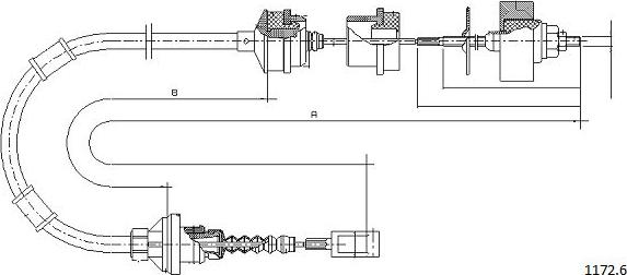Cabor 1172.6 - Cavo comando, Comando frizione autozon.pro