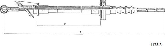 Cabor 1172.1 - Cavo comando, Comando frizione autozon.pro