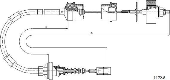 Cabor 1172.8 - Cavo comando, Comando frizione autozon.pro