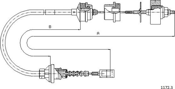 Cabor 1172.3 - Cavo comando, Comando frizione autozon.pro