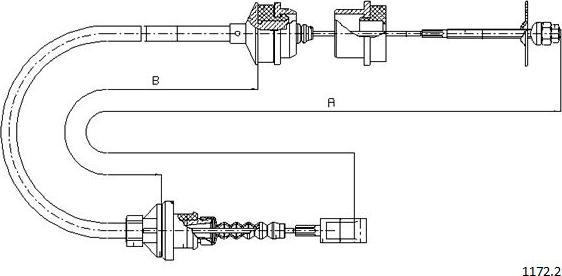 Cabor 1172.2 - Cavo comando, Comando frizione autozon.pro