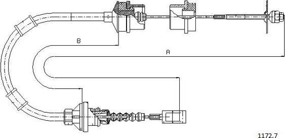 Cabor 1172.7 - Cavo comando, Comando frizione autozon.pro