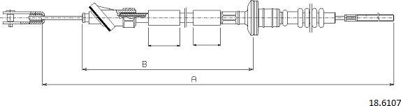 Cabor 18.6107 - Cavo comando, Comando frizione autozon.pro