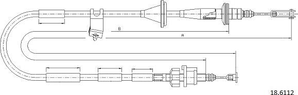 Cabor 18.6112 - Cavo comando, Comando frizione autozon.pro