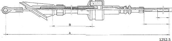 Cabor 1252.5 - Cavo comando, Comando frizione autozon.pro