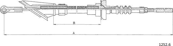 Cabor 1252.6 - Cavo comando, Comando frizione autozon.pro