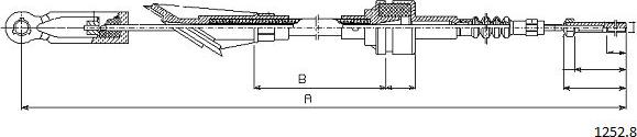 Cabor 1252.8 - Cavo comando, Comando frizione autozon.pro